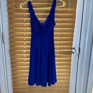 XS blue Moda International mid length dress.